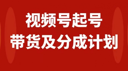 【8193】视频号快速起号，分成计划及带货，0-1起盘、运营、变现玩法，日入1000+