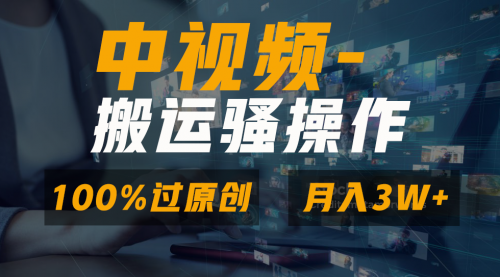 【8948】无脑双重去重原创视频，100%中视频+视频号分成计划