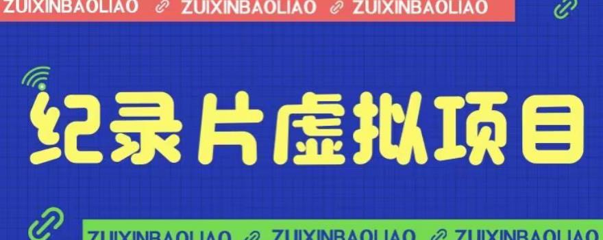 【6711】价值1280的蓝海纪录片虚拟项目，保姆级教学，轻松日入600+【揭秘】