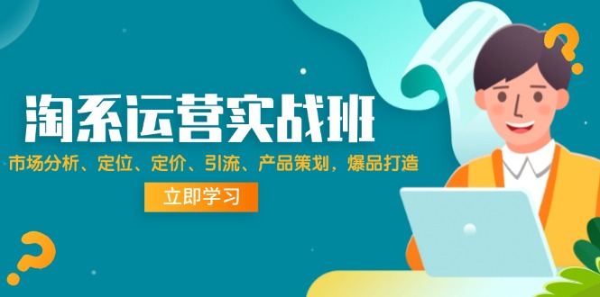 【第11331期】淘系运营实战班：市场分析、定位、定价、引流、产品策划，爆品打造