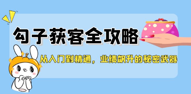 【第11374期】从入门到精通，勾子获客全攻略，业绩飙升的秘密武器