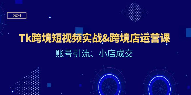 【第11315期】Tk跨境短视频实战&跨境店运营课：账号引流、小店成交